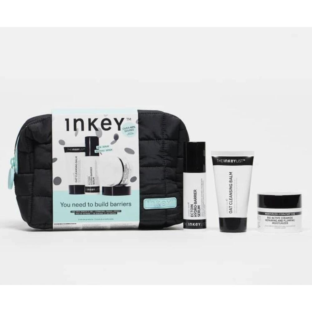 The INKEY List You Need to Build Barriers Skincare Gift Set Cleansing Balm Serum
